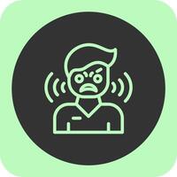 Anger Linear Round Icon vector