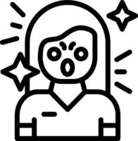 Surprise Line Icon vector