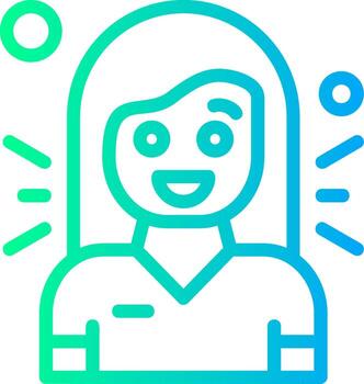 Excitement Linear Gradient Icon vector