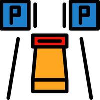 Parking reservation Line Filled Icon vector