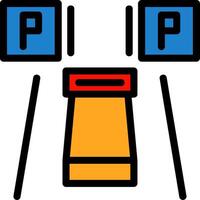 Parking reservation Line Filled Icon vector