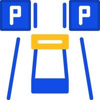 Parking reservation Flat Two Color Icon vector