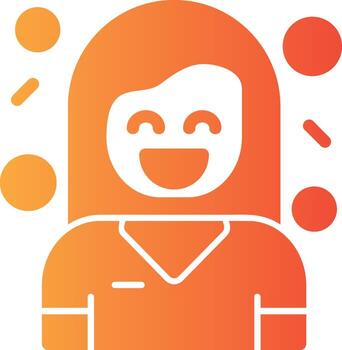entusiasmo sólido multi degradado icono vector