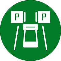 Parking reservation Glyph Circle Icon vector