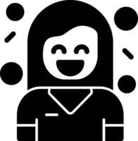 Enthusiasm Glyph Icon vector