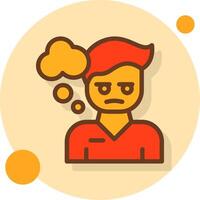Boredom Filled Shadow Circle Icon vector