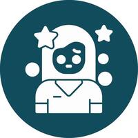 Hope Glyph Circle Icon vector