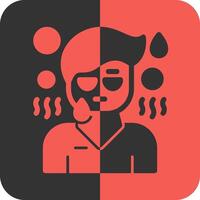 Guilt Red Inverse Icon vector