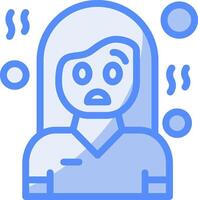 Shame Line Filled Blue Icon vector