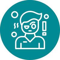 Curiosity Outline Circle Icon vector