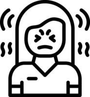 Frustration Line Icon vector