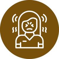 Frustration Outline Circle Icon vector