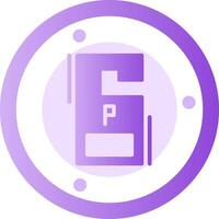 Parking permit Glyph Gradient Icon vector