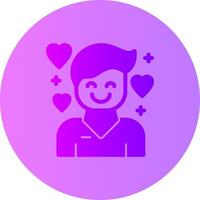 Affection Gradient Circle Icon vector