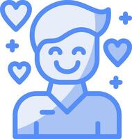 Affection Line Filled Blue Icon vector