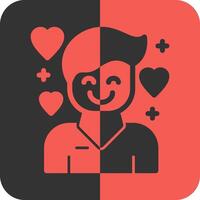 Affection Red Inverse Icon vector