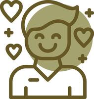 Affection Linear Circle Icon vector