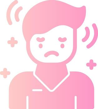Regret Solid Multi Gradient Icon vector
