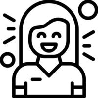 Gratitude Line Icon vector