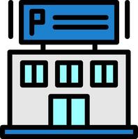 Parking enforcement Line Filled Icon vector