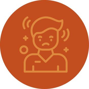 Contempt Line Multi color Icon vector