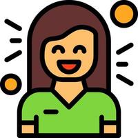 Gratitude Line Filled Icon vector