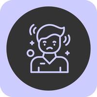 Contempt Linear Round Icon vector