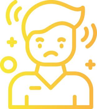 Contempt Linear Gradient Icon vector