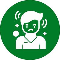 Contempt Glyph Circle Icon vector