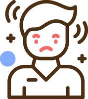 Contempt Color Filled Icon vector