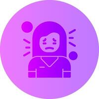 Loneliness Gradient Circle Icon vector