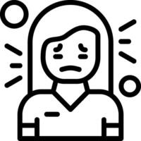 Loneliness Line Icon vector