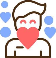 Compassion Color Filled Icon vector