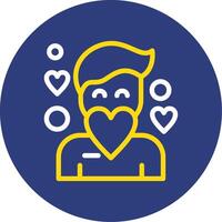 Compassion Dual Line Circle Icon vector