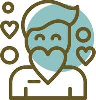 Compassion Linear Circle Icon vector