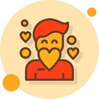 Compassion Filled Shadow Circle Icon vector