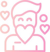Compassion Linear Gradient Icon vector