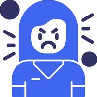 Resentment Solid Two Color Icon vector