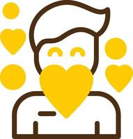 Compassion Yellow Lieanr Circle Icon vector