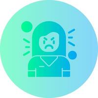 Resentment Gradient Circle Icon vector