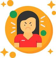 Resentment Tailed Color Icon vector