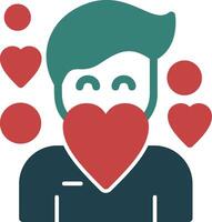 Compassion Glyph Two Color Icon vector