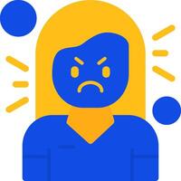 Resentment Flat Two Color Icon vector