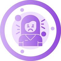 Despair Glyph Gradient Icon vector