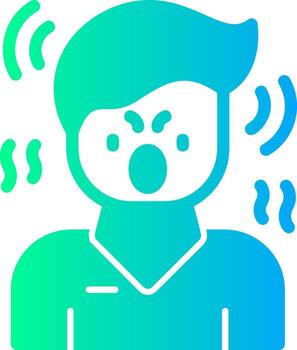 Indignation Solid Multi Gradient Icon vector