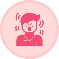 Indignation Multicolor Circle Icon vector