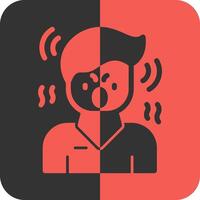 Indignation Red Inverse Icon vector