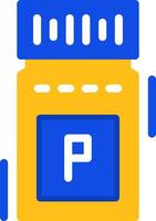 Parking ticket Flat Two Color Icon vector