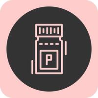 Parking ticket Linear Round Icon vector