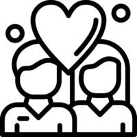 Tenderness Line Icon vector